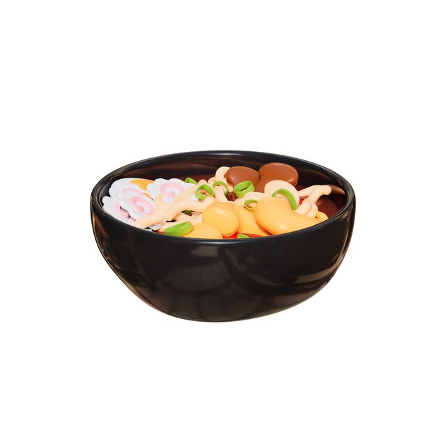 PSD japanese food 3d illustration