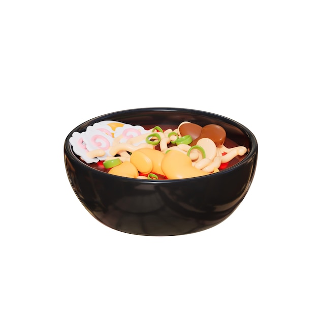 PSD japanese food 3d illustration