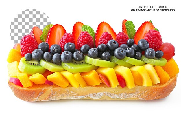 PSD japanese fruit sando sweet fruits sandwiched in japanese style on transparent background