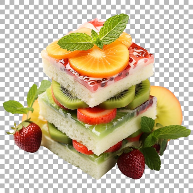 Sandwich di frutta giapponese su sfondo trasparente