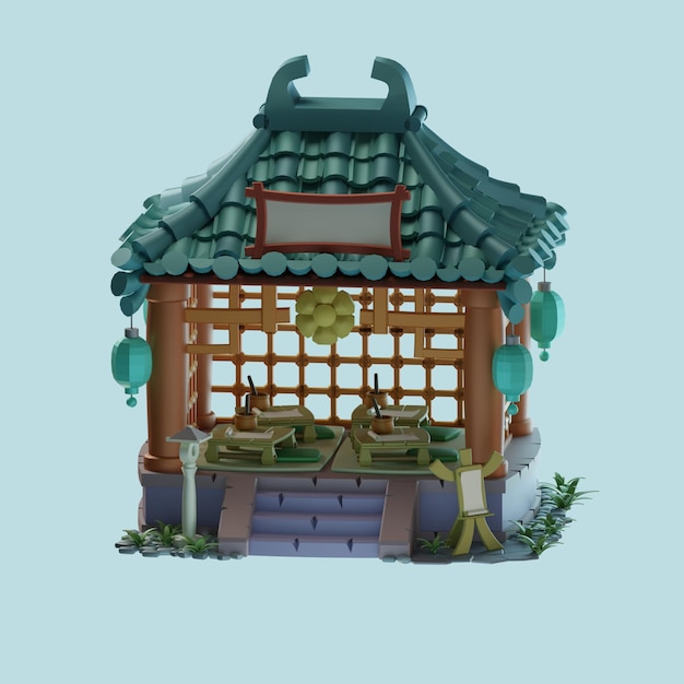 PSD japanese gazebo