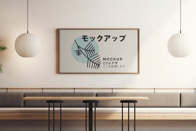 PSD japanese logo mockup