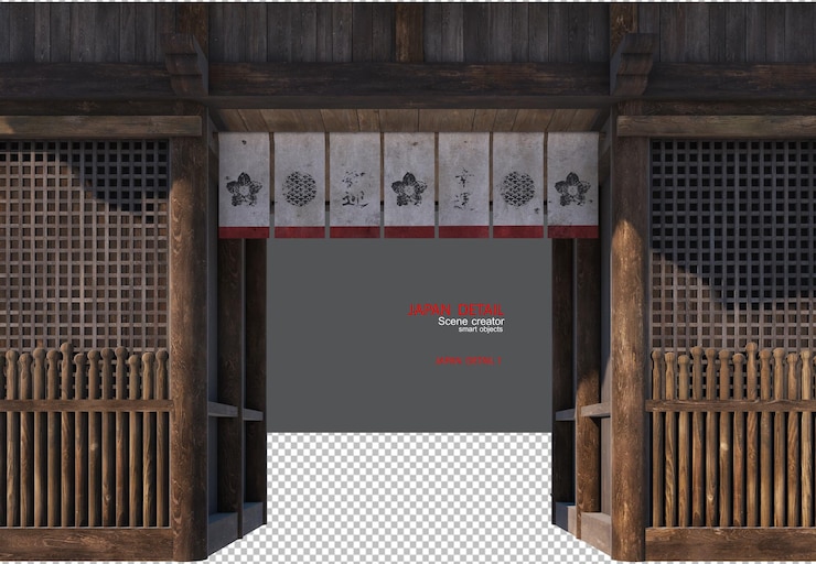 PSD 일본 시대의 고대 디자인