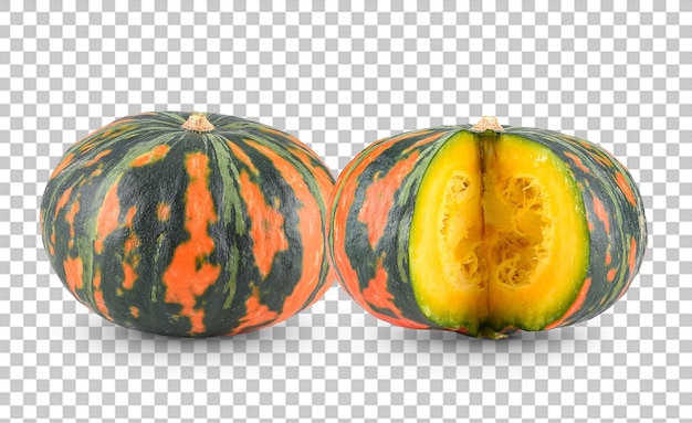 Zucca giapponese su sfondo bianco