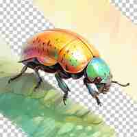 PSD japanese rhinoceros beetle s larvae transparent background
