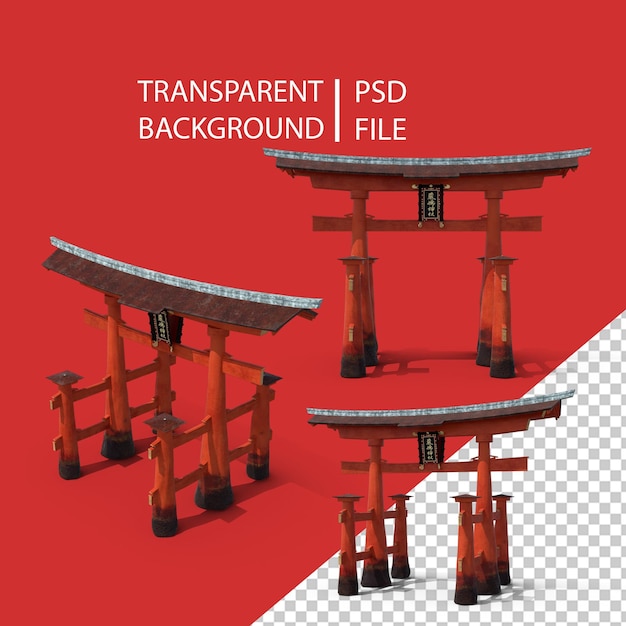 PSD japanese shrine gate png