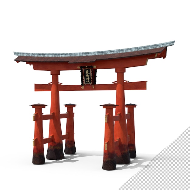 PSD japanese shrine gate png