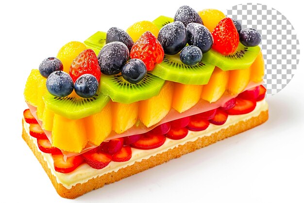 PSD japanese style sweet fruits sandwich fruit sando on transparent background
