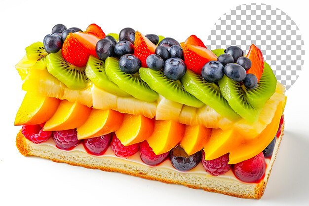 PSD japanese style sweet fruits sandwich fruit sando with delightful ingredients on transparent bg