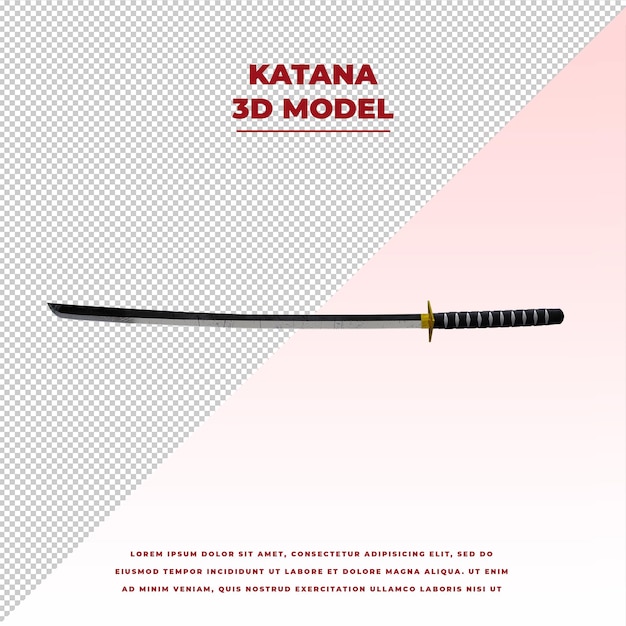 PSD japanese sword katana