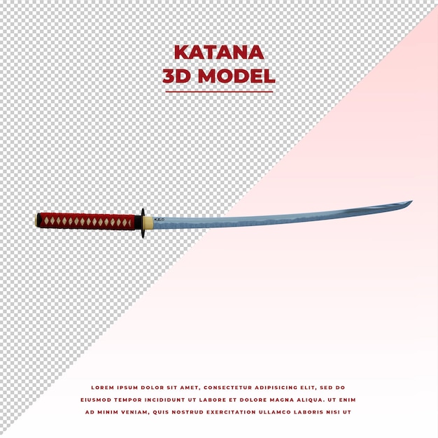 PSD japanese sword katana