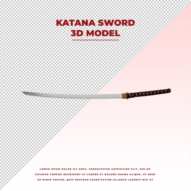 PSD japanese sword katana