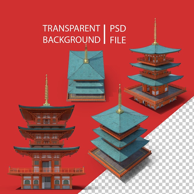 PSD 日本の寺院 png