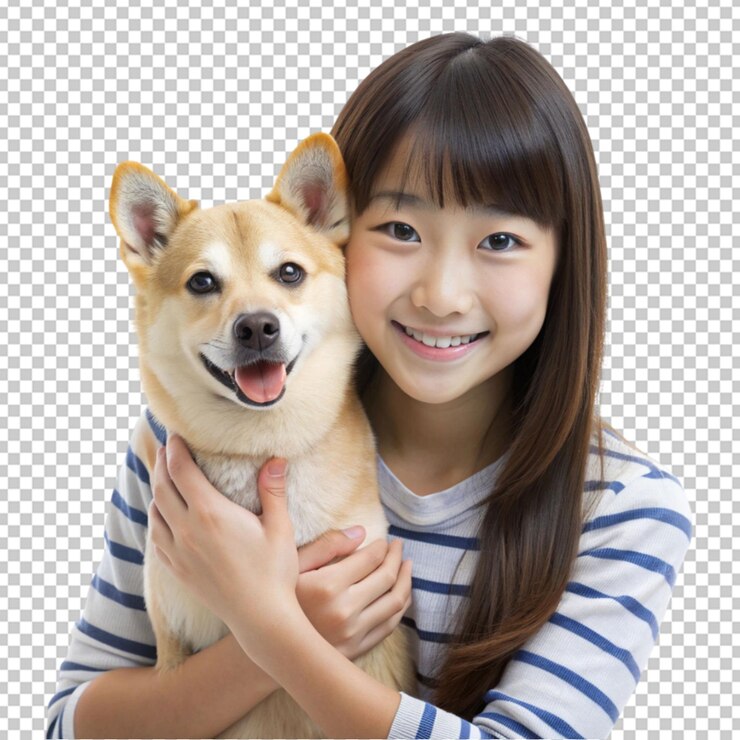 Japanize girl over isolated white background