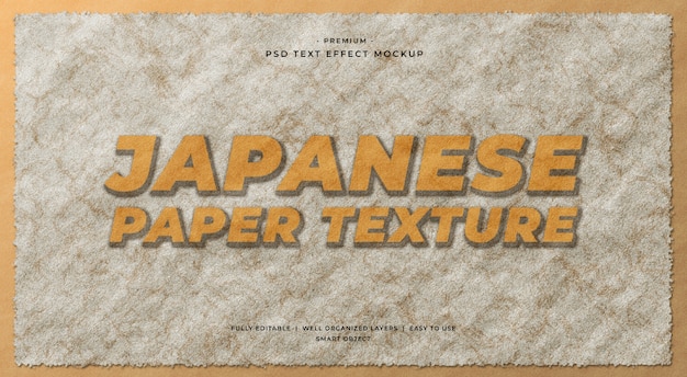 PSD japans papier teksteffect sjabloon