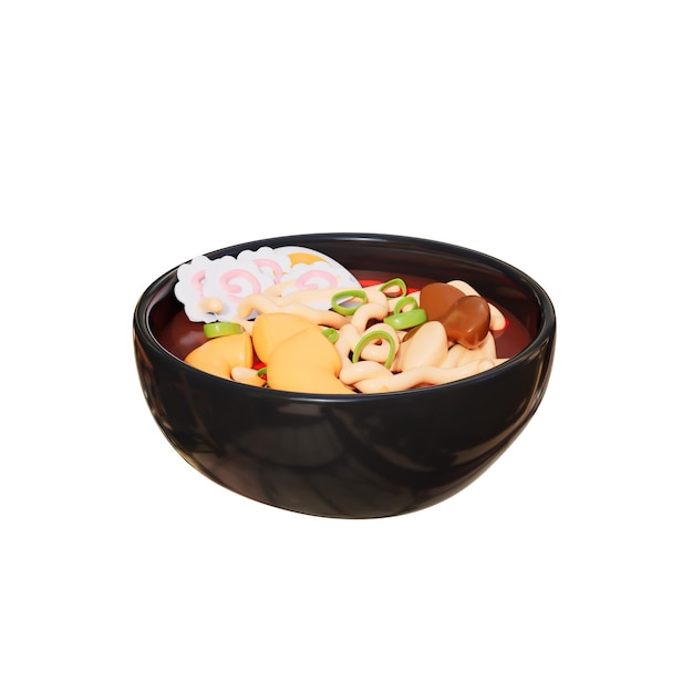 Japanse 3D-illustratie van voedsel