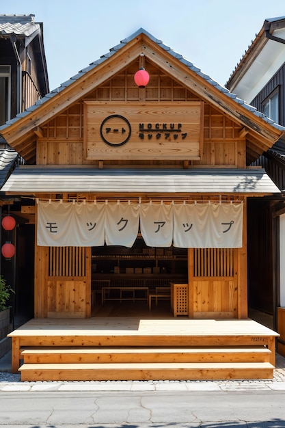 Japanse bouwfacade mock-up