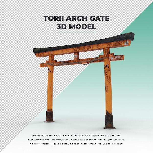 PSD japanse traditionele torii arch gate