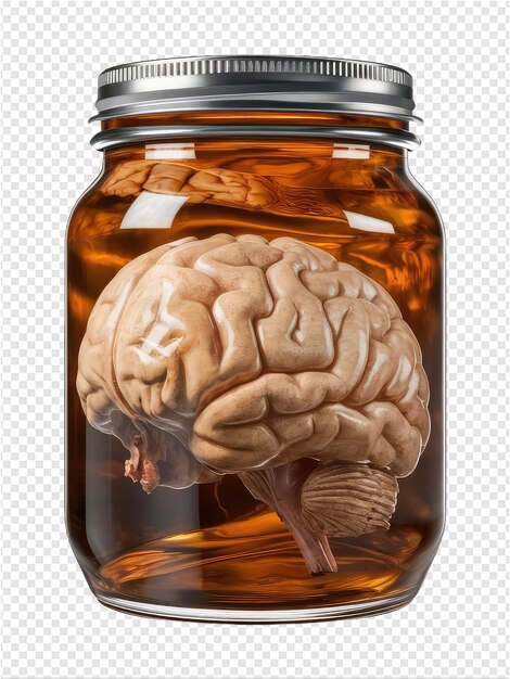 PSD a jar of brain with the word brain on it