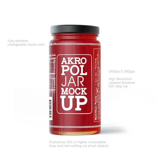 PSD jar mock up