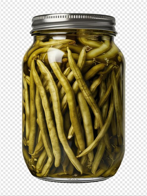 PSD a jar of pickles with a glass jar that says quot pickled quot