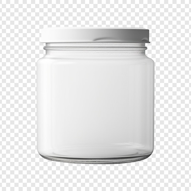 A jar of white substance on transparent background