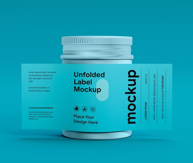 PSD jar with label mockup design