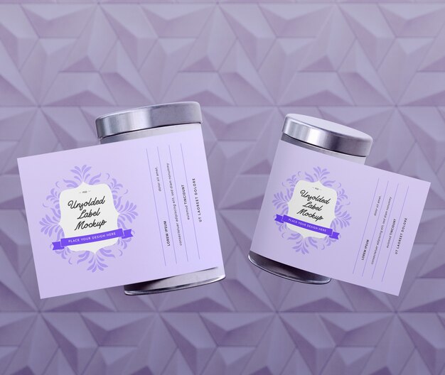 PSD jar with label mockup design