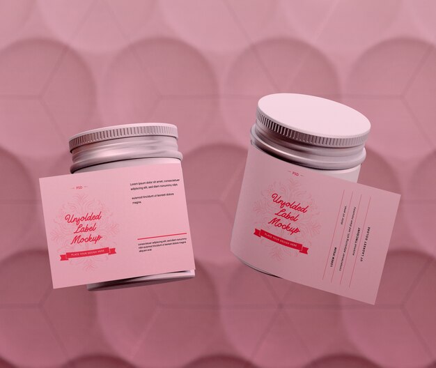 PSD jar with label mockup design