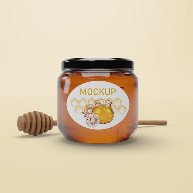 Jar with natural honey