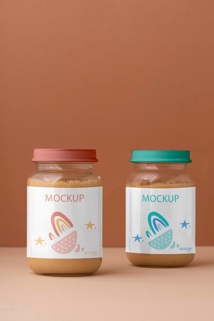 PSD jars with baby food arrangement