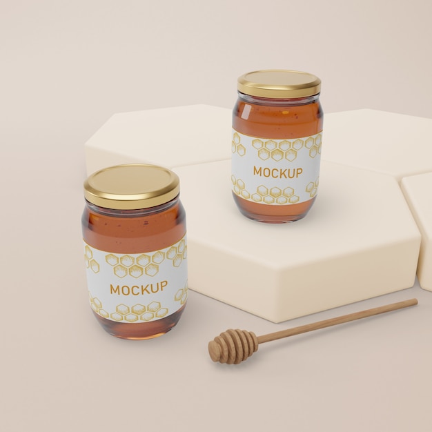 PSD jars with natural honey