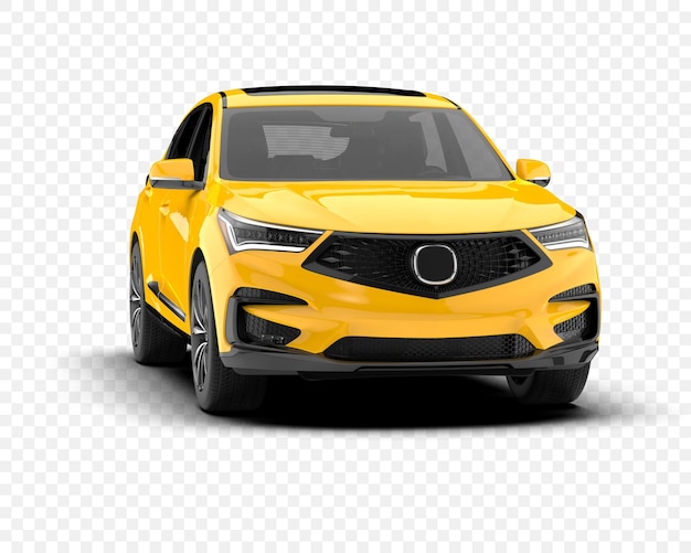 Jasnożółty SUV