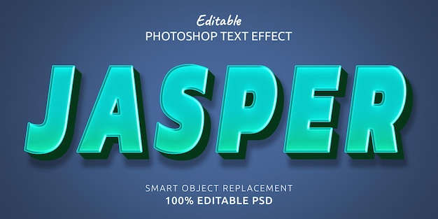 Jasper editable photoshop text style effect