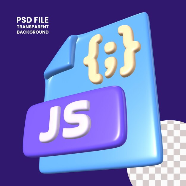 javascript file 3d illustration icon