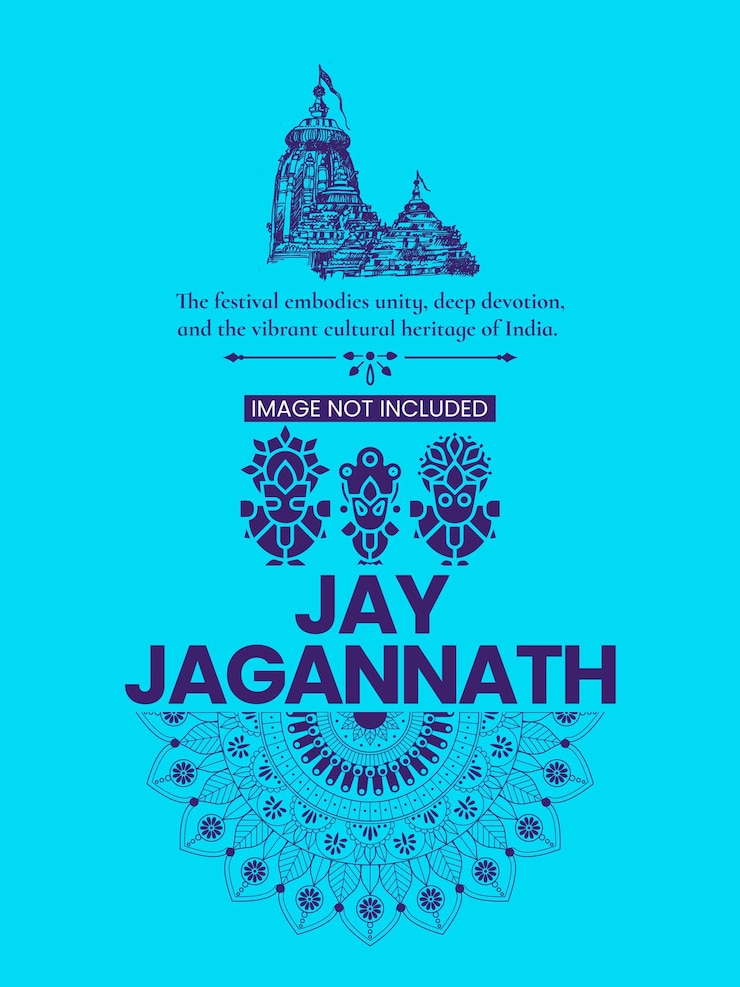 PSD jay jagannath celebrating unity devotion and indian heritage