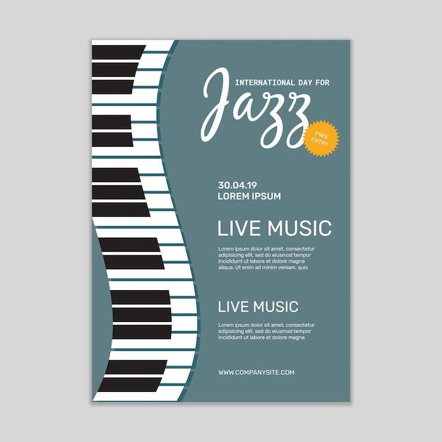 Jazz muziek poster mockup