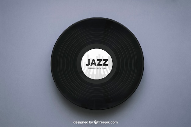 PSD jazz vinyl mockup