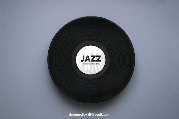 PSD mockup di vinile jazz