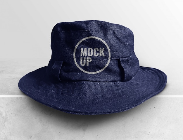 Jean hat bucket mockup realistisch