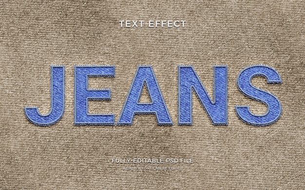 Jeans en denim teksteffect