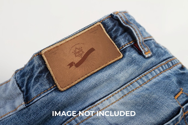 PSD jeans mockup jeans tag mockup jeans etichetta mockup