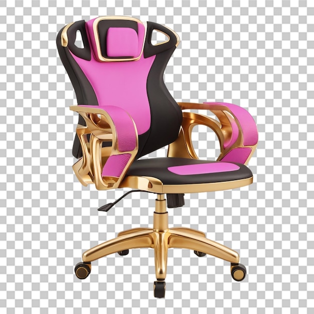 PSD jedno kolorowe krzesło komputerowe z przezroczystym tłem