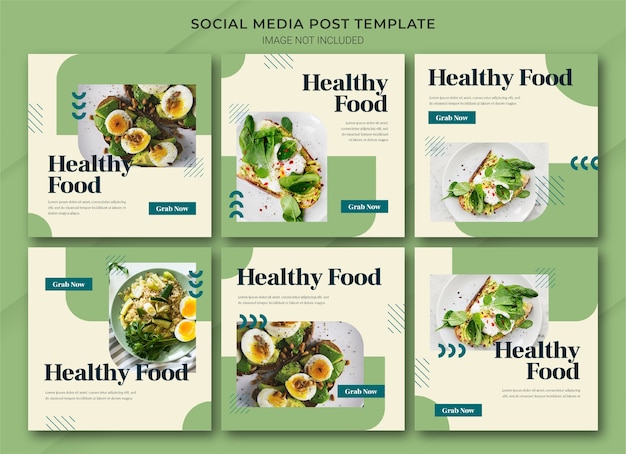 Jedzenie Online Zakupy Na Instagramie Szablon Pakietu Postów