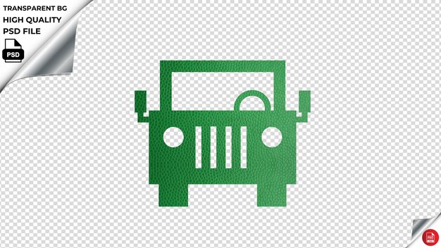 PSD jeep design2 vector icon luxury leather green textured psd transparent