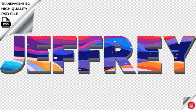 PSD ジェフリー タイポグラフィー フラット カラフル テキスト テクスチャー psd 透明