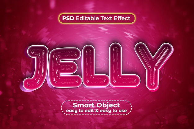 Jelluy 3d bewerkbaar teksteffect premium psd