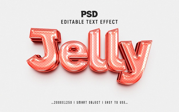 Jelly 3d editable text effect style