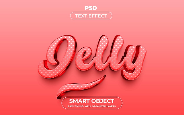 Jelly 3d Edytowalny Styl Efektu Tekstowego Z Tłem