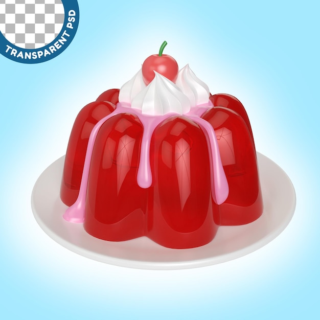 PSD gelatina 3d icona illustrazione